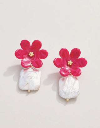 Spartina Blooming Pearl Earrings Pink