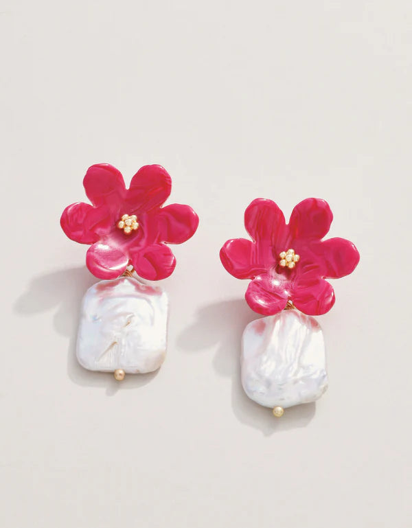 Spartina Blooming Pearl Earrings Pink