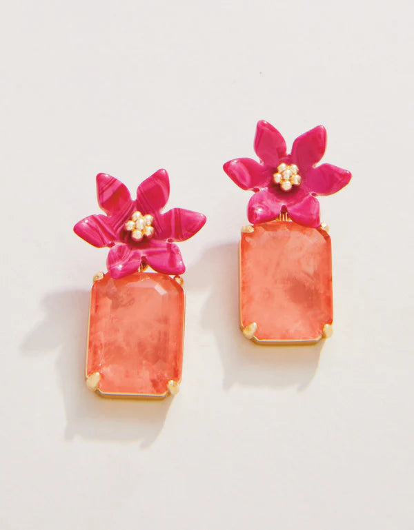 Spartina Blooming Gem Earrings Pink
