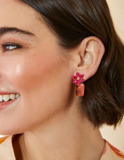 Spartina Blooming Gem Earrings Pink