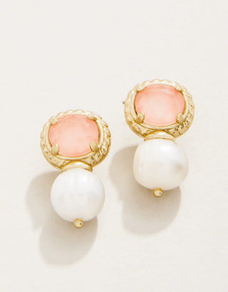 Spartina Karina Petite Pearl Stud Earrings Peach