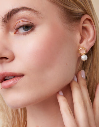 Spartina Karina Petite Pearl Stud Earrings Peach