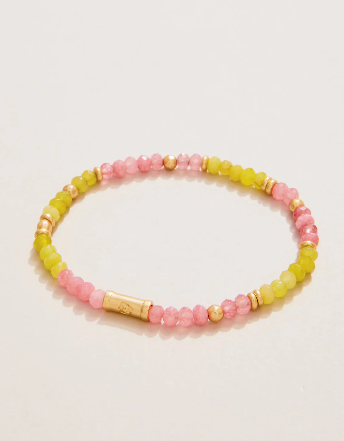 Spartina 4mm Stone Stretch Bracelet Pink/Green