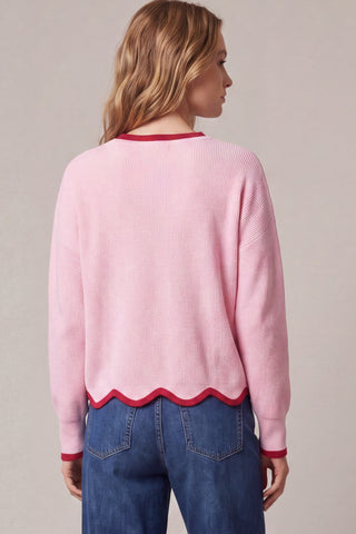 Candy Pink Contrast Sweater