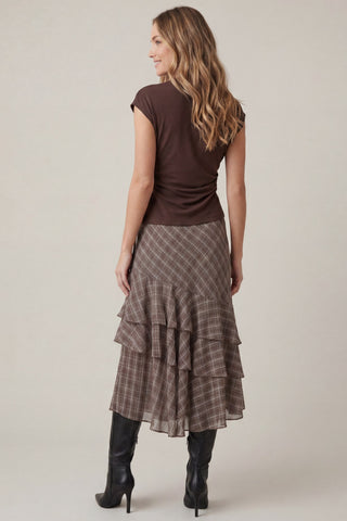 Frilly Fall Midi Skirt