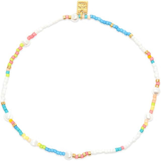 Pura Vida Mixed Seed Bead Stretch Anklet