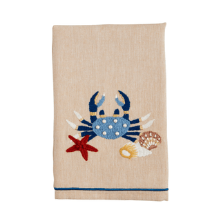 Mudpie Crab Embroidered Towel