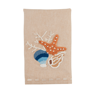 Mudpie Shell Embroidered Towel