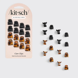 KITSCH Recycled Plastic Mini Classic Claw Clips 16pc