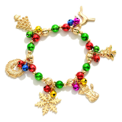 Beaded Christmas Stretch Bracelet