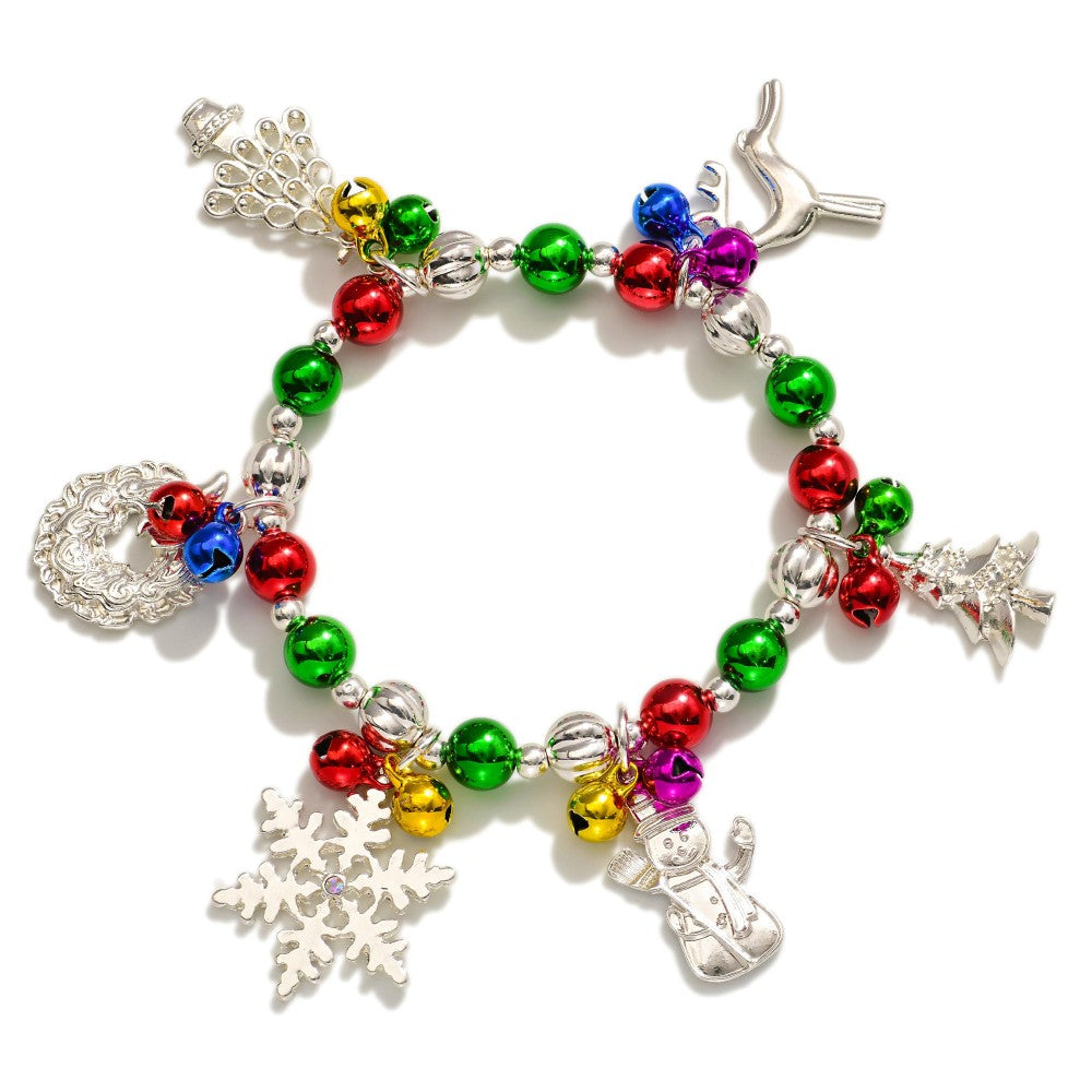 Beaded Christmas Stretch Bracelet
