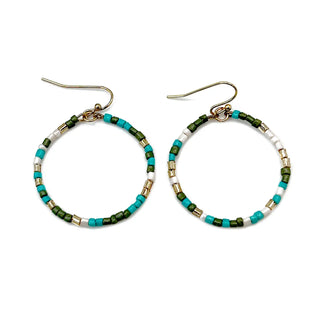 Seed-Bead Hoop Earrings