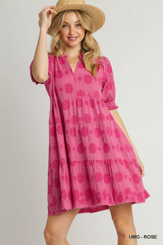 Umgee Swiss Dot Mini Dress
