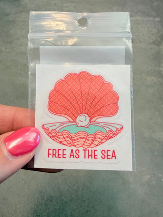 Free as the sea shell Cell Phone Sticker