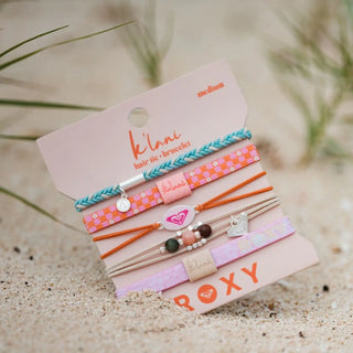 K'Lani Hair Tie Bracelets - Roxy Pink Tropics