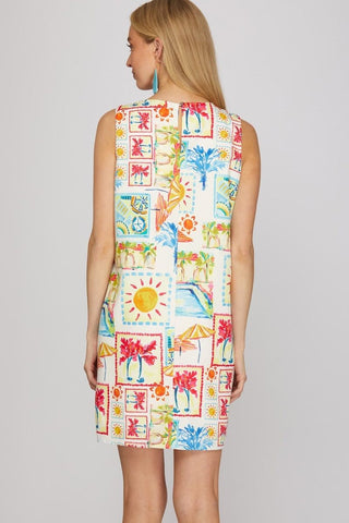 Somewhere On A Beach Mini Dress