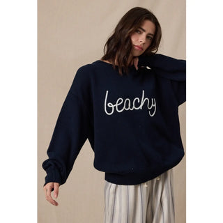 "Beachy" Drop Shoulder Sweater
