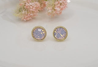Blush Round Swarovski Element Stud Earrings