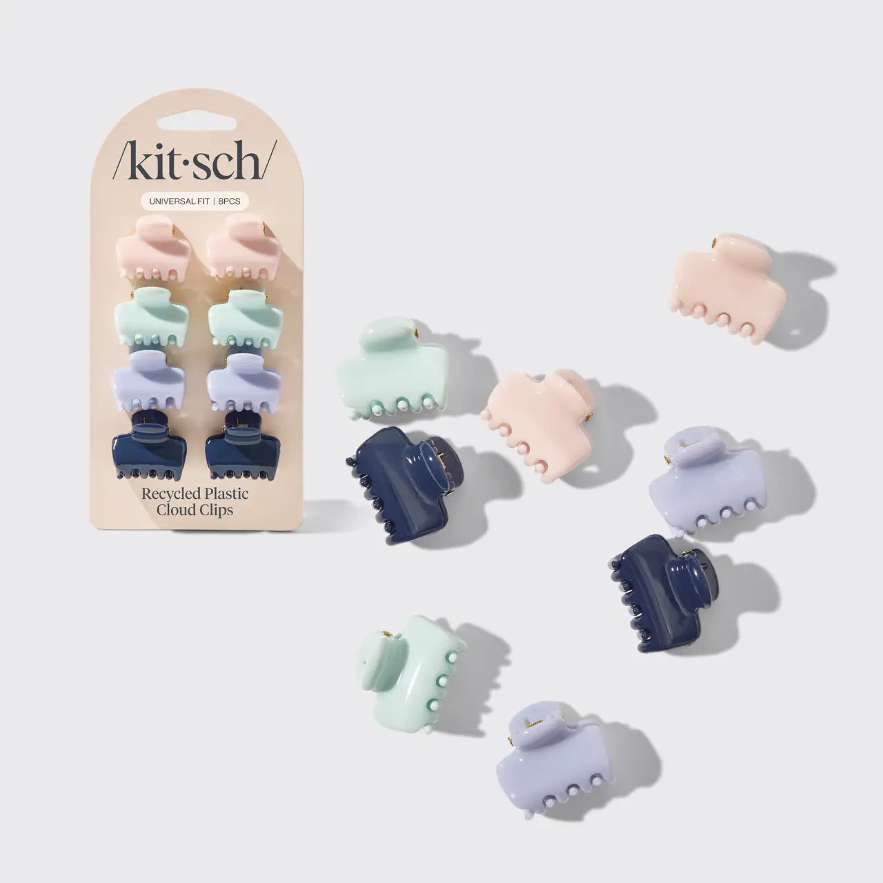 KITSCH Recycled Plastic Mini Cloud Clips 8pc - Garden Bouquet
