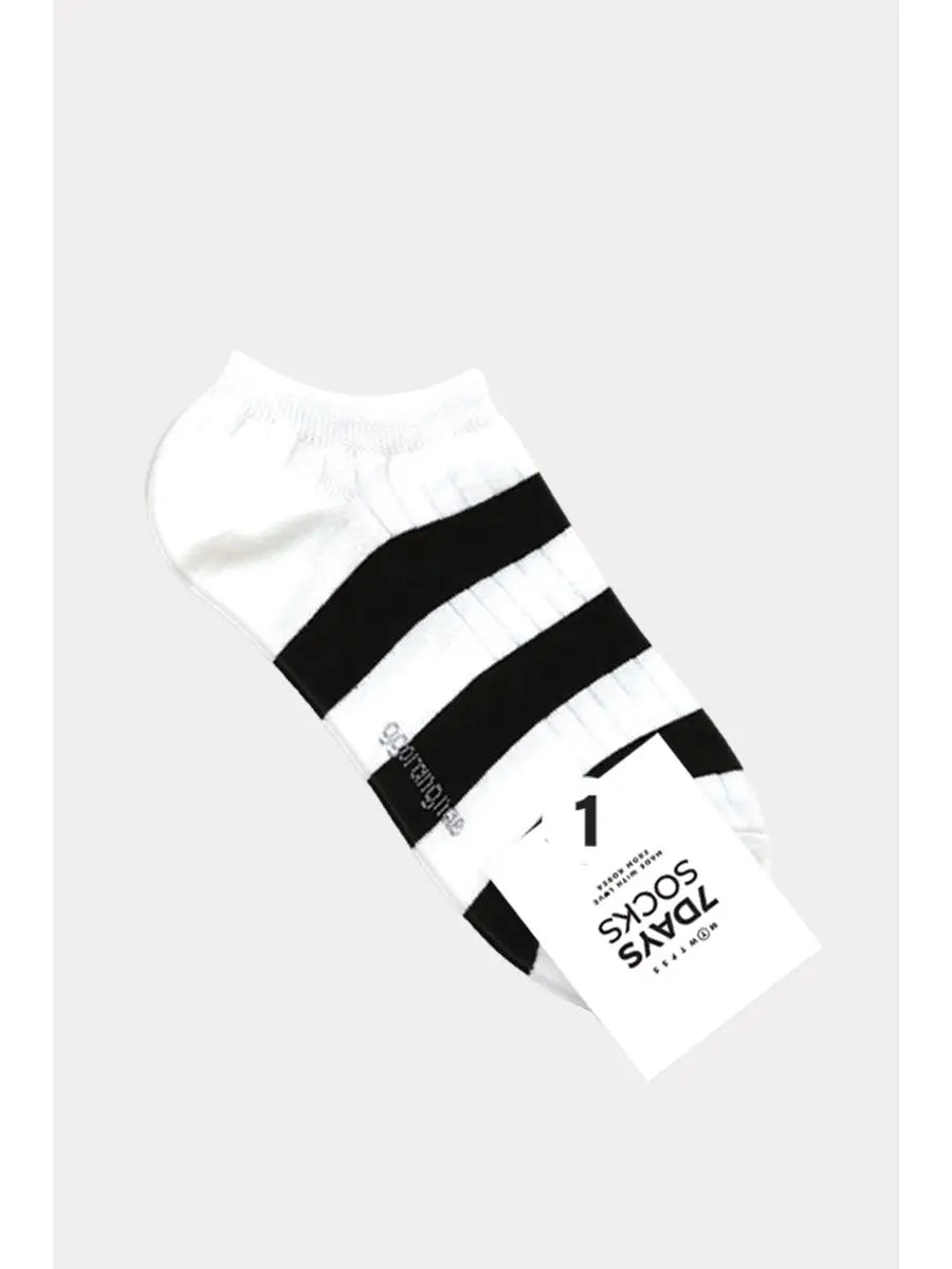 Women's Ankle Stripe Pleat Socks