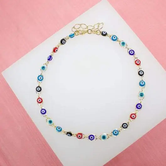 Colorful Evil Eye Charms Anklet