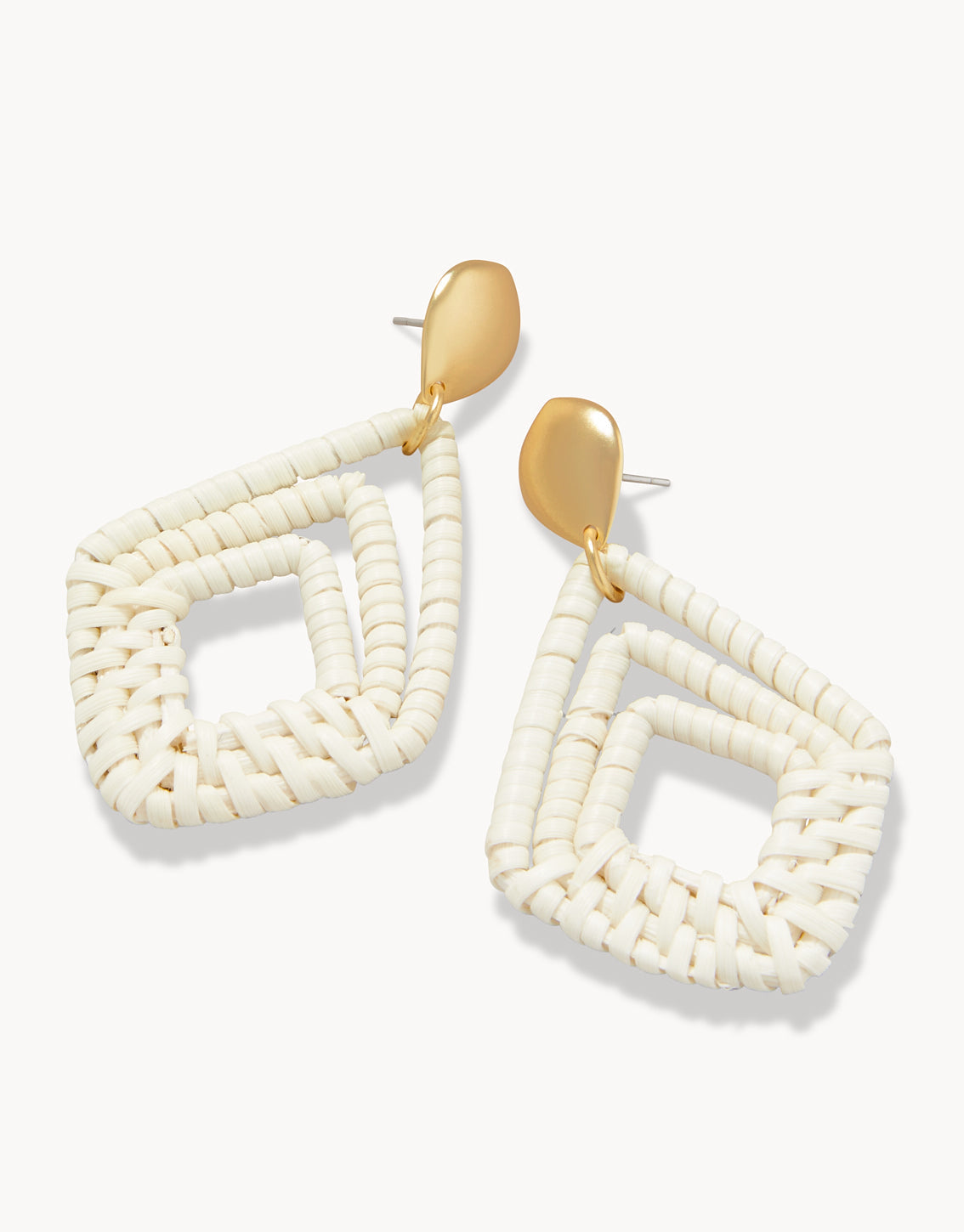 Spartina Jesse Wicker Earrings White