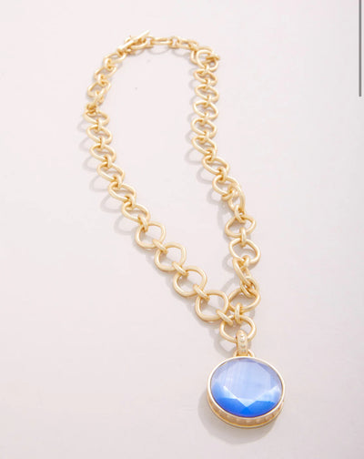 Spartina Naia Chunky Necklace 20" Optic Blue