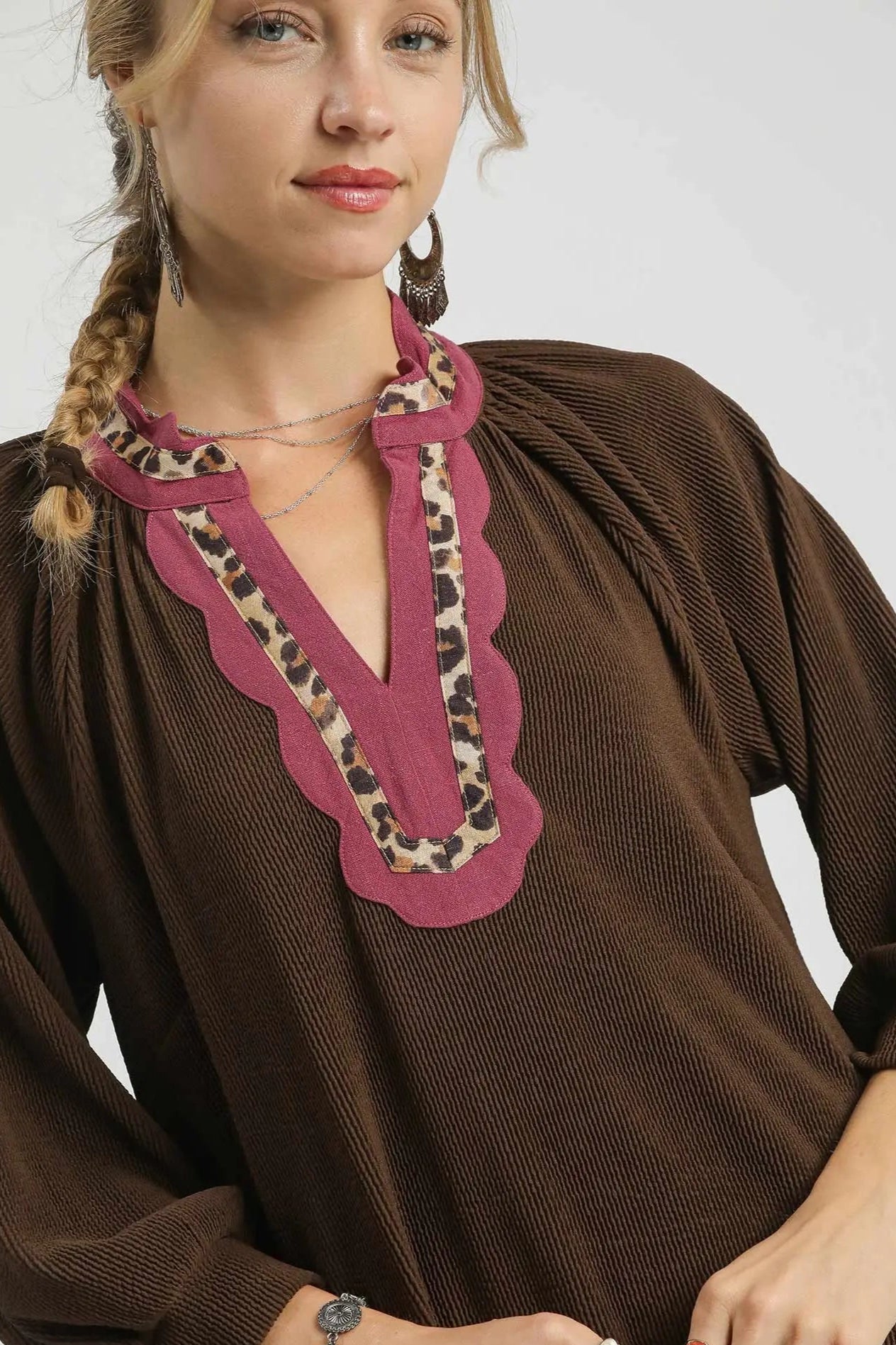 Umgee Here for it Scallop Dress