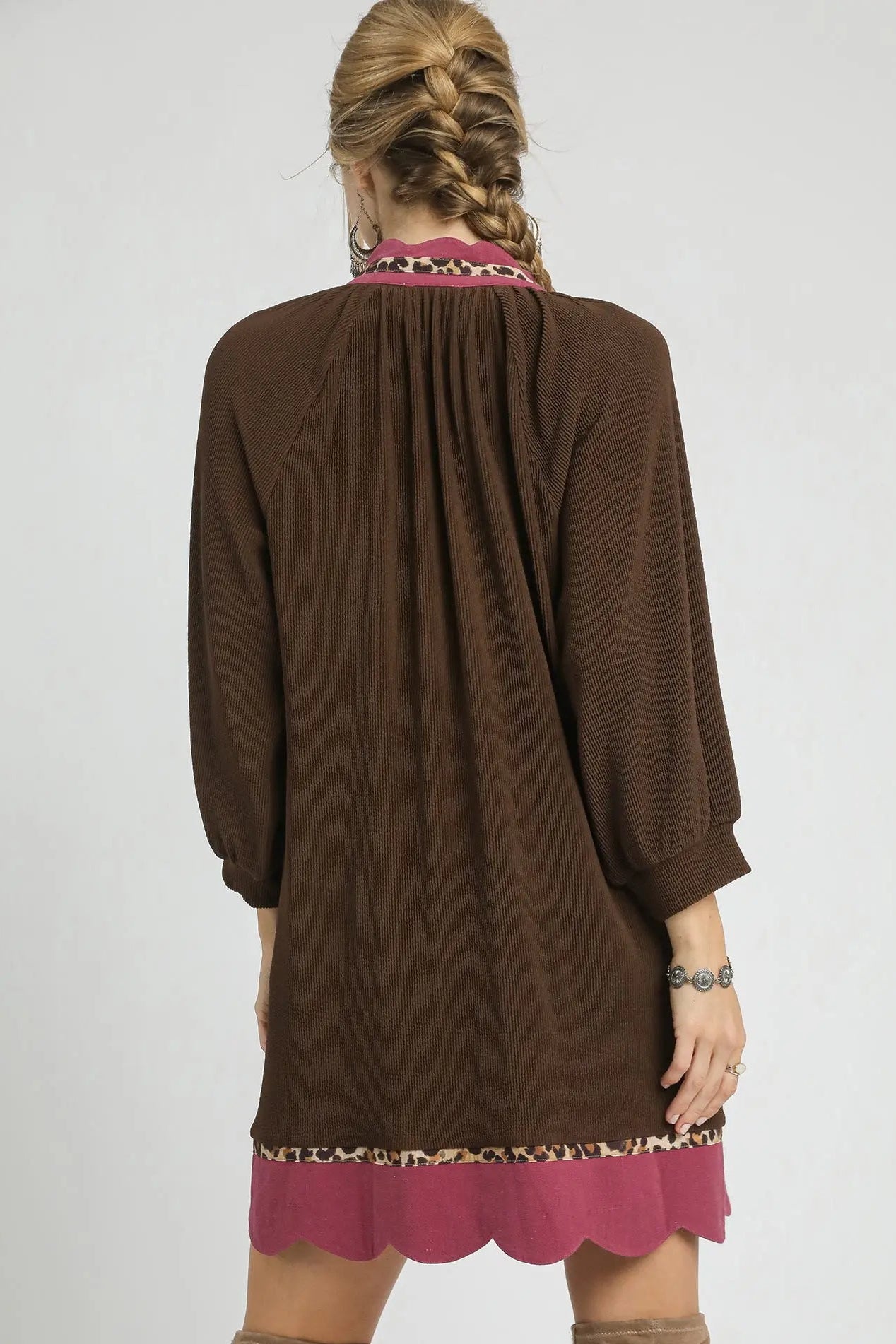 Umgee Here for it Scallop Dress