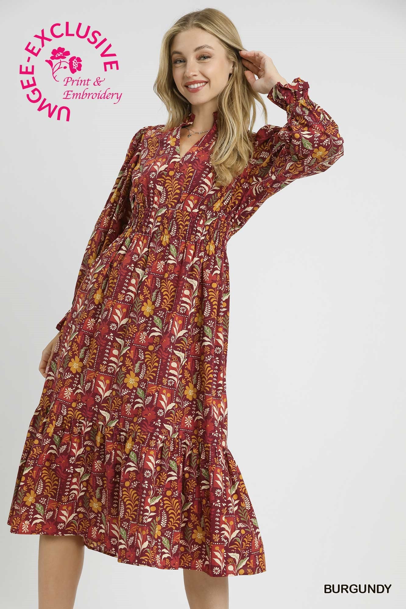 Umgee Smocked Waist Midi