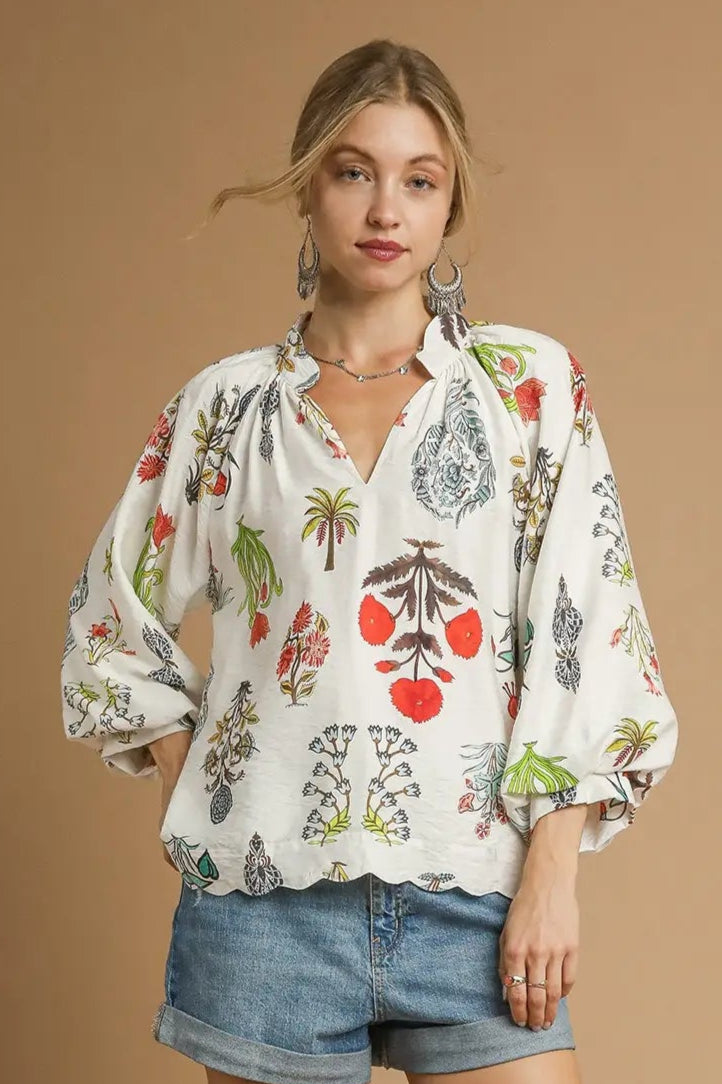 Umgee Feelin' Bold Floral Top