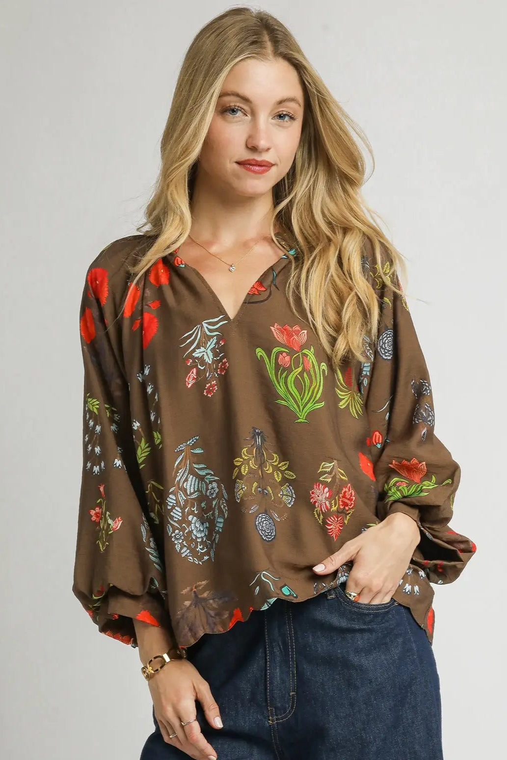 Umgee Feelin' Bold Floral Top