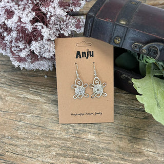 Silver Plated Earrings - Turtle