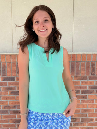 Aryeh Gina Split Neck Top