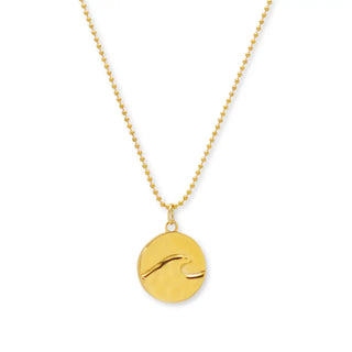 Salty Cali Wave Medallion Necklace