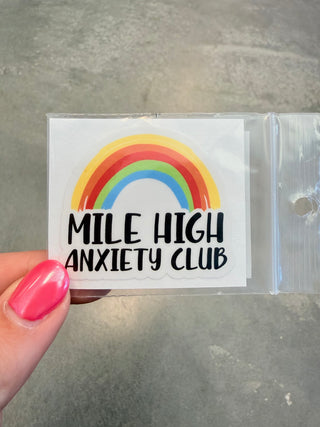 Mile High Anxiety Club Cell Phone Sticker