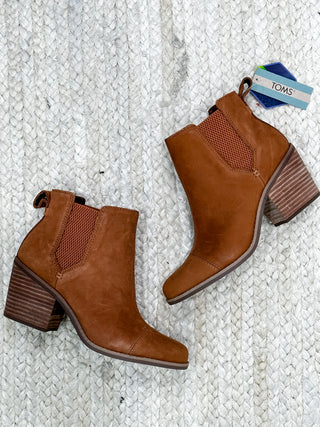 Toms Everly Tan Nubuck Heeled Boot