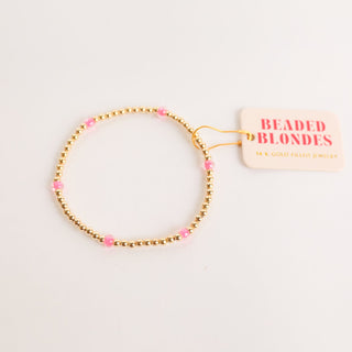 Beaded Blondes Hot Pink Poppi Bracelet