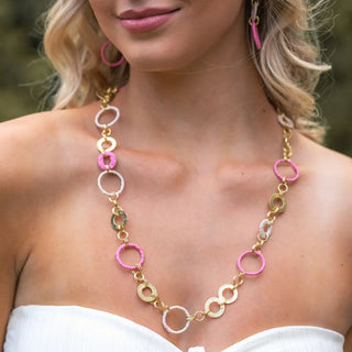 Sachi Raffia Rings Necklace