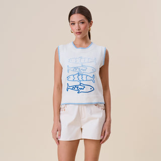 Sardine Embroidered Sweater