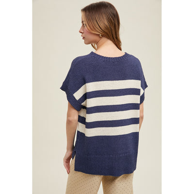 Oversized Striped Sweater Top