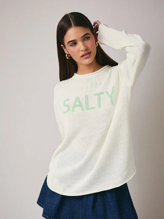 "Salty" Round Neck Lightweight Sweater