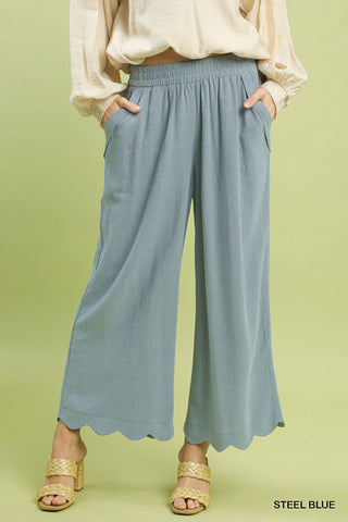 Umgee Scallop Hem Pant