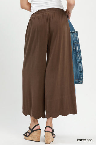 Umgee Scallop Hem Pant