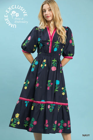 Umgee Petal Parade Midi Dress