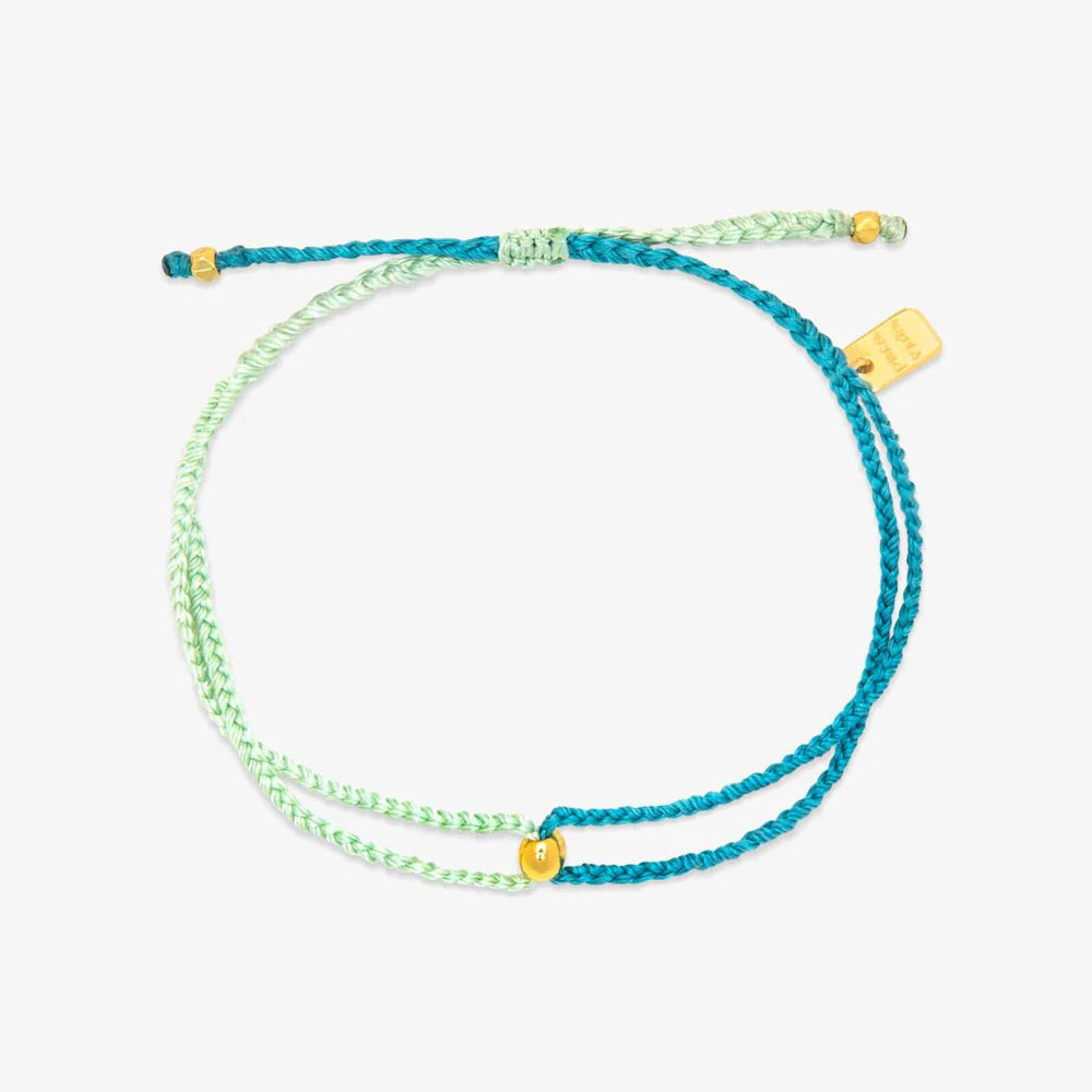 Pura Vida Blue Two-Tone Bracelet