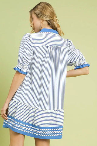 Umgee Contrast Striped Dress