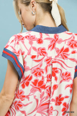 Umgee Floral Fae Top