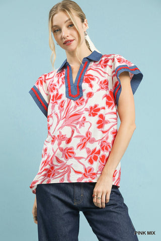 Umgee Floral Fae Top
