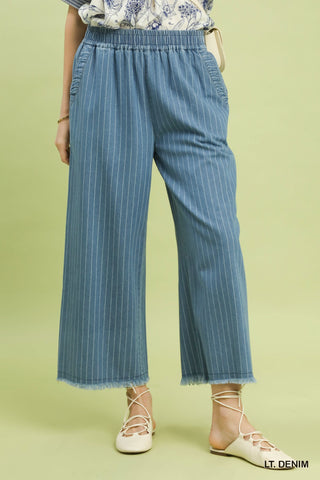 Umgee Denim Pinstripe Pants